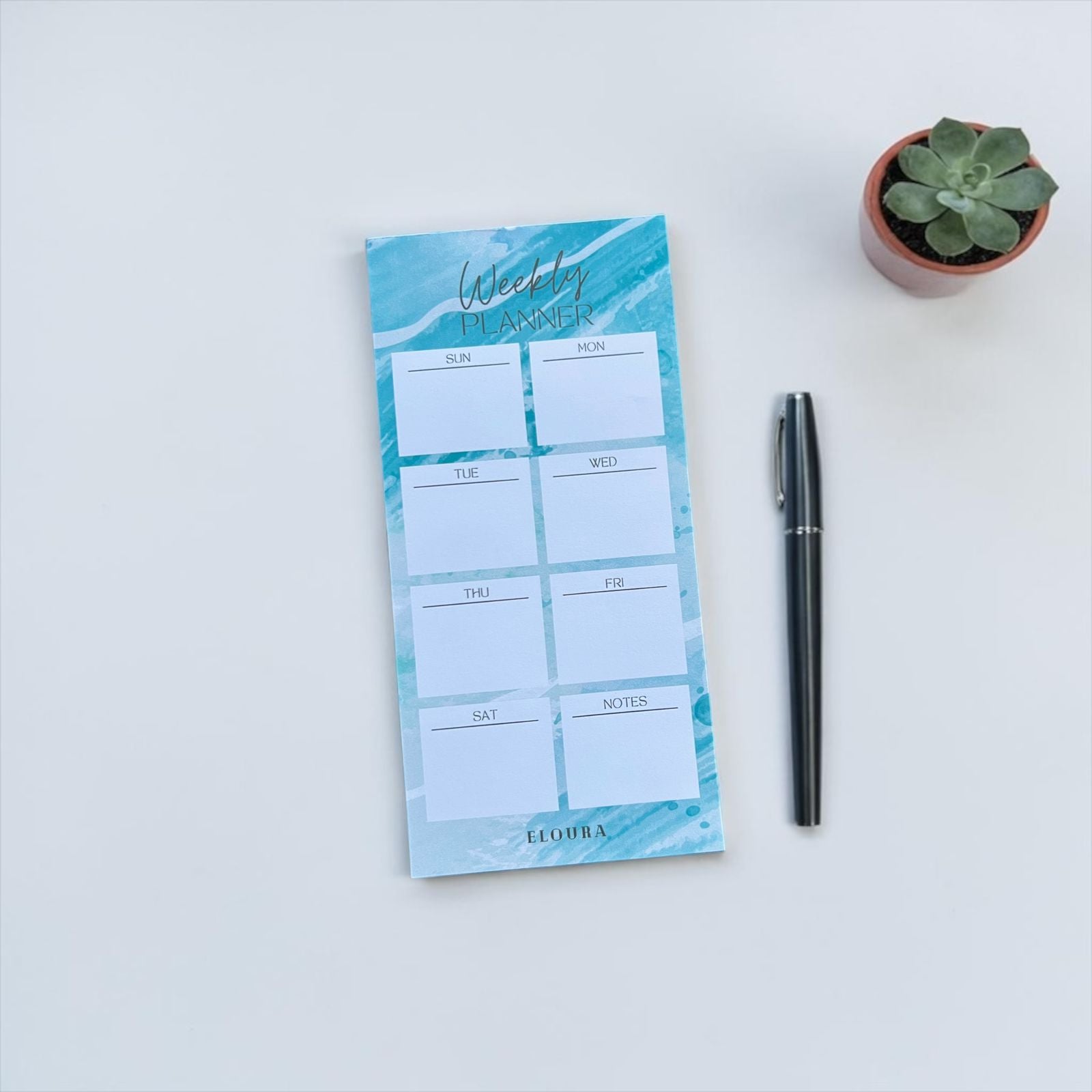 Ocean Whisper Weekly Planner - Notepad