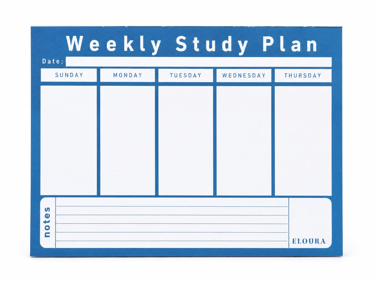 Weekly Study Plan - Notepad