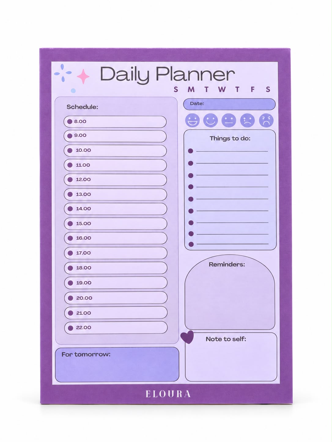 Purple Haze Daily Planner - Notepad