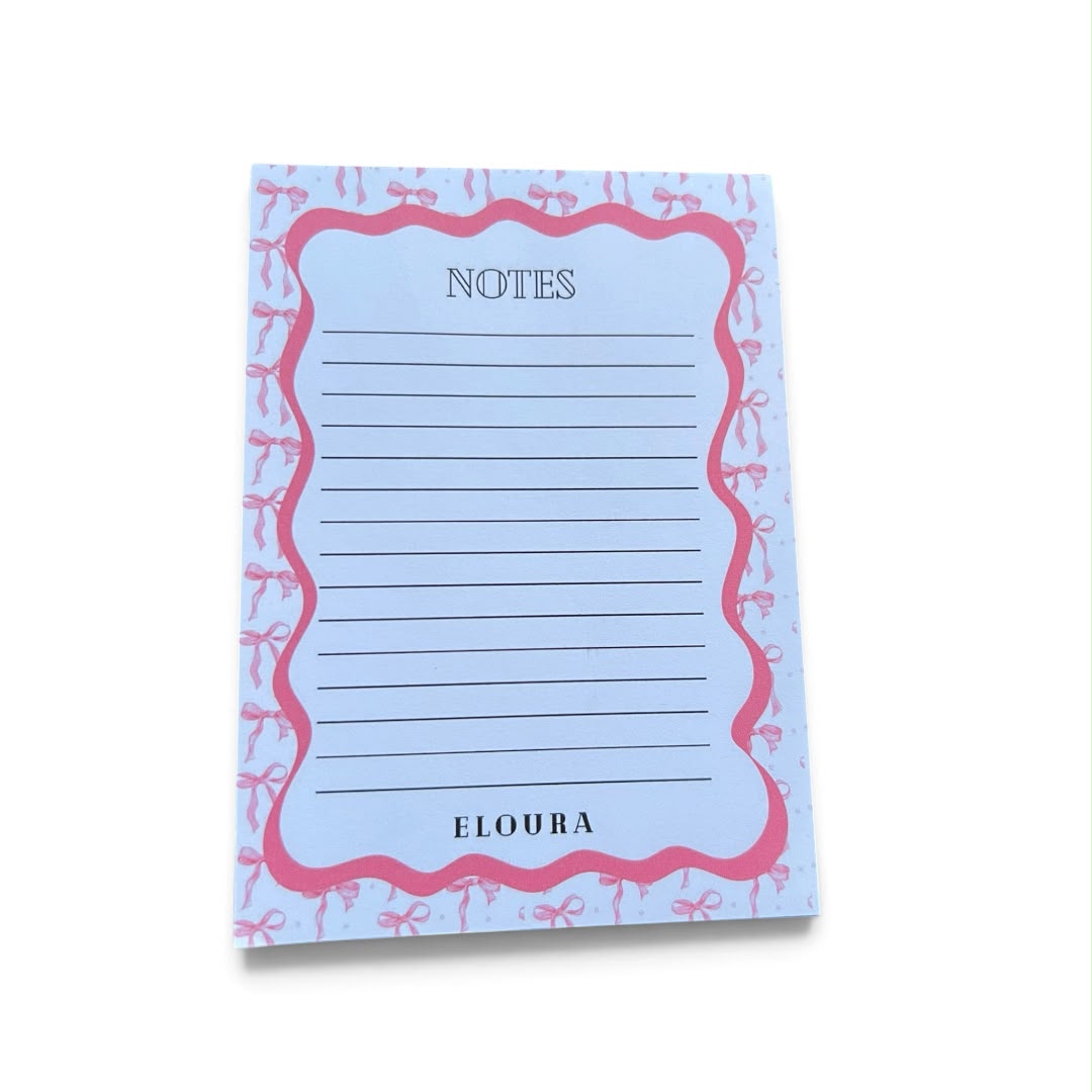 Blush Ribbon - Notepad